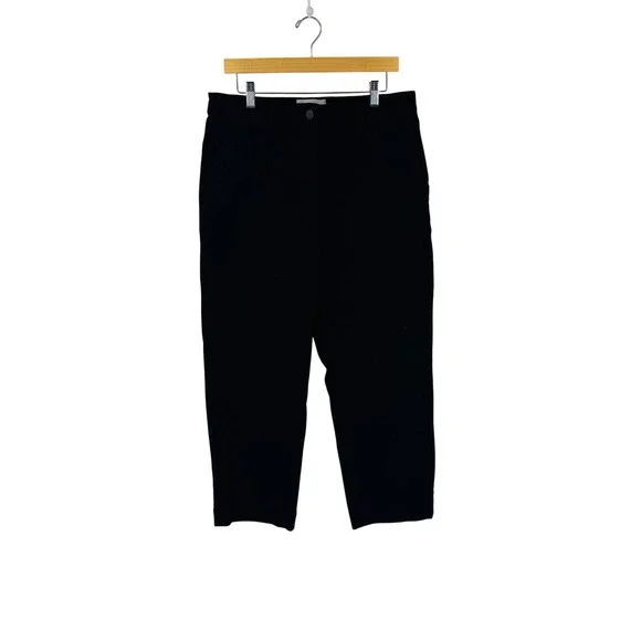 Everlane Cropped Straight Leg Denim Black Size 14 High Rise Stretch Minimalist - Picture 8 of 8